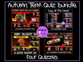 Halloween, Bonfire Night, Christmas: Quiz Bundle
