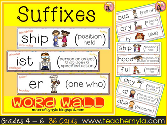 Suffix Word Wall