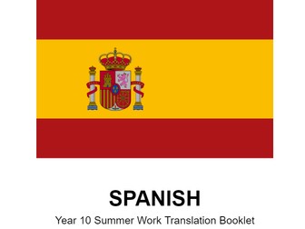 Spanish: Year 10 Summer Revision Translation Pack