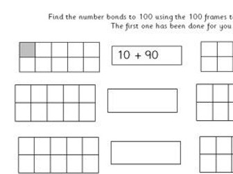 number bonds to 20 and 100