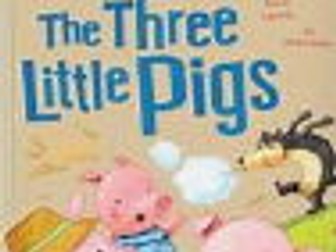 The three little pigs vocab sheet with qr link to a story