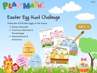 Maths Easter Egg Hunt (Year 5-6) Trio pack
