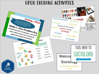 Open Evening Activities - Sociology