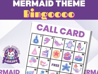 Mermaid Printable Bingo Game Cards - Fun and Educational Activity