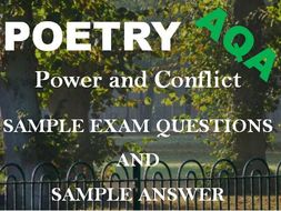 Power and Conflict Poetry - Sample Exam Questions - Revision Answer