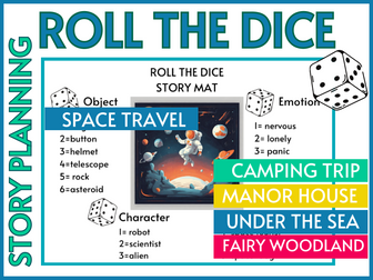 Roll a Story Themed Writing Activity Bundle