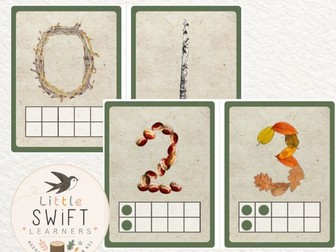 Autumn Nature Numbers 0-10 with ten frame