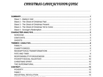 CHRISTMAS CAROL REVISION GUIDE