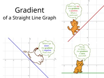 Gradient of a straight Line A4 poster