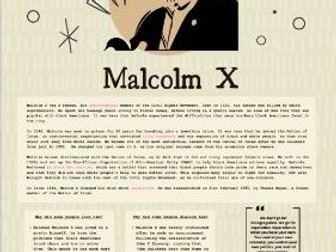 Malcolm X Information Sheet