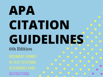 apa citation guidelines by lauratorresela teaching resources tes