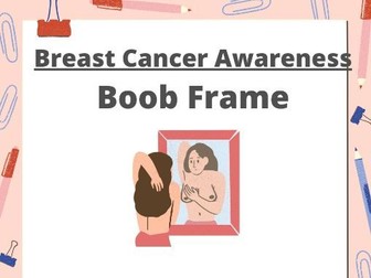 'Boob' breast cancer awareness writing template  FREE