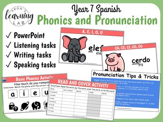 Spanish Pronunciation and Phonics PPT and Activities