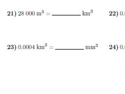 Converting metric units of length, area and volume worksheets (with answers)