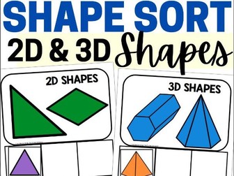 Shape Sorting with 2D Shapes and 3D Shapes