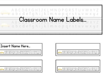 Classroom Name Labels