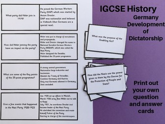 Edexcel IGCSE History Germany development of dictatorship