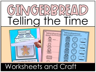 Gingerbread Telling the Time Craft Worksheets KS1