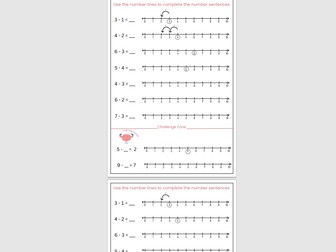 Number line subtraction within 10 - KS1 | EYFS