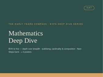 Mathematics Deep Dive — Complete EYFS Practitioner Guide (0-5) + 2 Posters