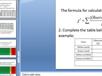 Chi-squared PowerPoint - AQA A Level Biology