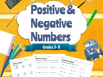 Integer Number Lines, Missing Numbers , Ordering Integers ... and More