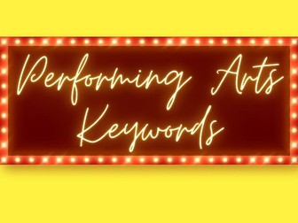 Performing Arts Keywords Display (Drama, Dance and Music)