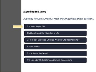 Meaning of life (philosophy lessons for KS3)
