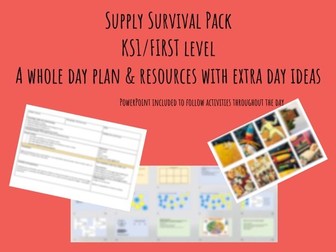 Supply teacher planning and resources