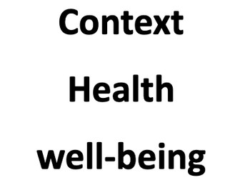 Health and Well Being Unit
