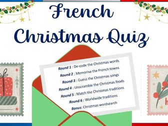 French Christmas Quiz (Dictionary skills)