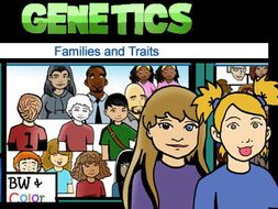 genetics traits and family people 163 pc clipart set great for