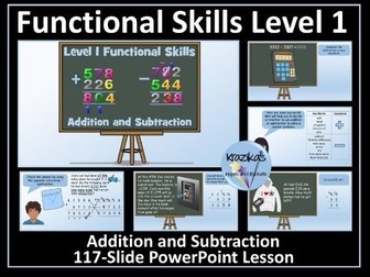Functional Skills Maths Level 1 - Addition and Subtraction PowerPoint Lesson