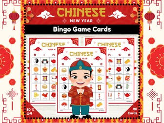 Chinese New Year Bingo Game Cards : Engaging and Educational Vocabulary Game
