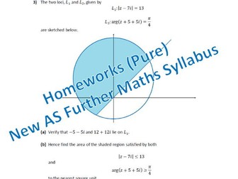 Homeworks (Pure) - New AS Further Maths Syllabus