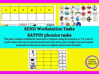 SEND Workstation tasks- SATPIN phonics