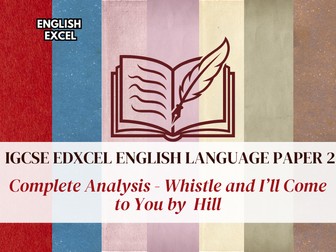 Edexcel IGCSE English Language (4EA1) – Whistle and I’ll Come to You Language & Structure