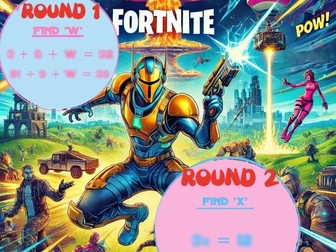 Fortnite-Inspired and Mortal Kombat-Inspired KS2 KS3 Algebra for Accessible Needs