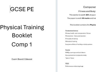 GCSE PE Edexcel Learning Booklet Comp 1