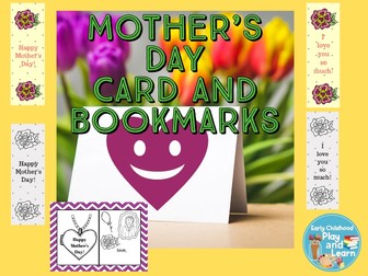 Mother's Day Card and Bookmarks