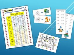 pokemon times table tracker and assessment sheets by miss becky