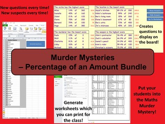 Custom Murder Mysteries - Percentages