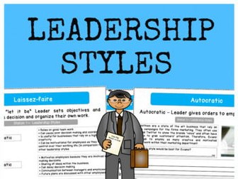 Leadership Styles Lesson