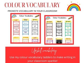 Colour Vocabulary Ladders - Classroom posters