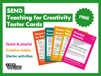 Teaching for Creativity Taster Cards - SEND - FREE