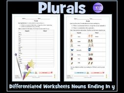Plurals Worksheet - Words Ending In 'y'