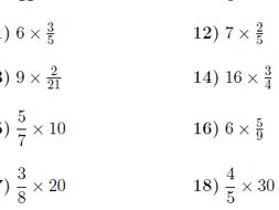 Multiplying Fractions And Whole Numbers Worksheet With Solutions Multiplying Fractions And Whole Numbers Worksheet With Solutions