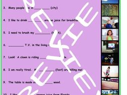 Nouns and Articles 3 Photo Worksheet Set