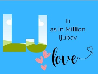 English to Croatian Alphabet Flashcards A-Z 30 Letters