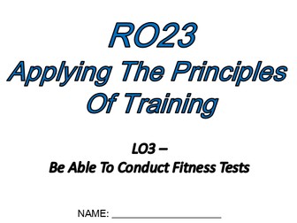 OCR Sport - RO42 Work Booklet LO3